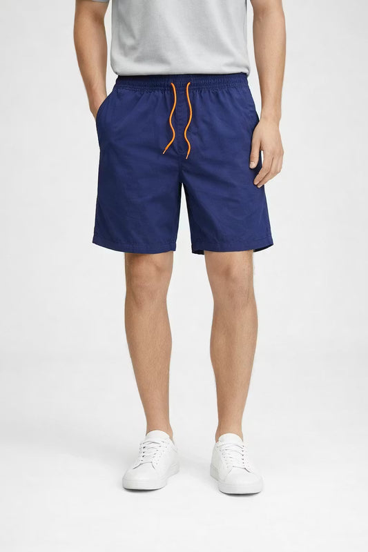 Elastic Drawstring Nylon Shorts