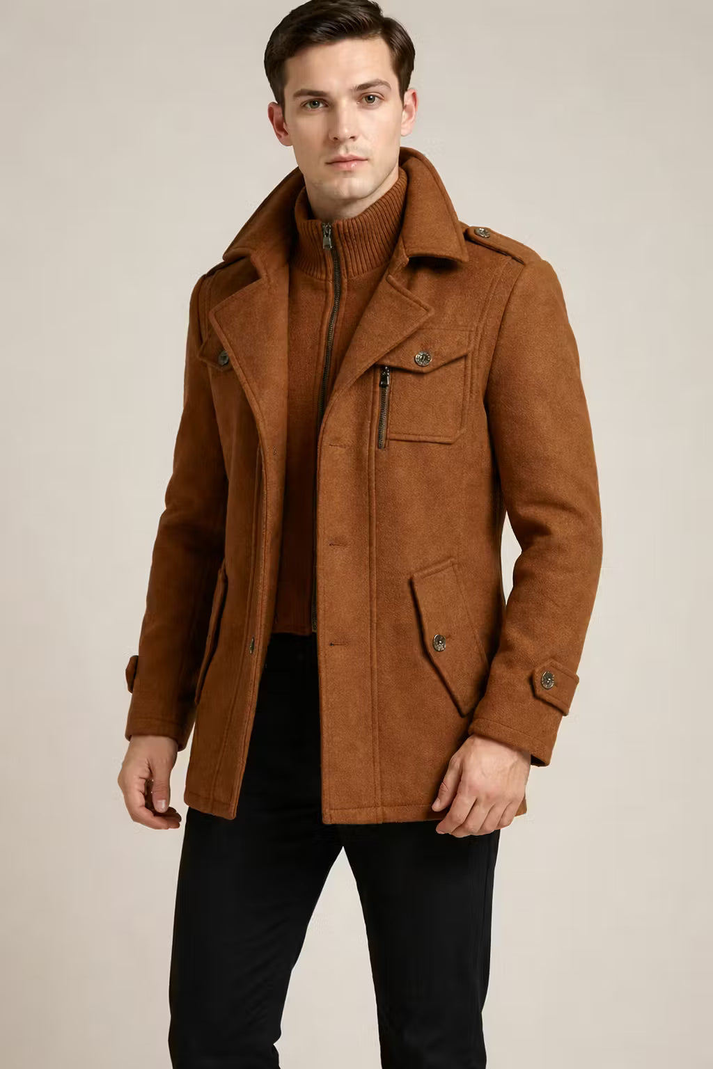 Men’s Structured Mid-Length Coat