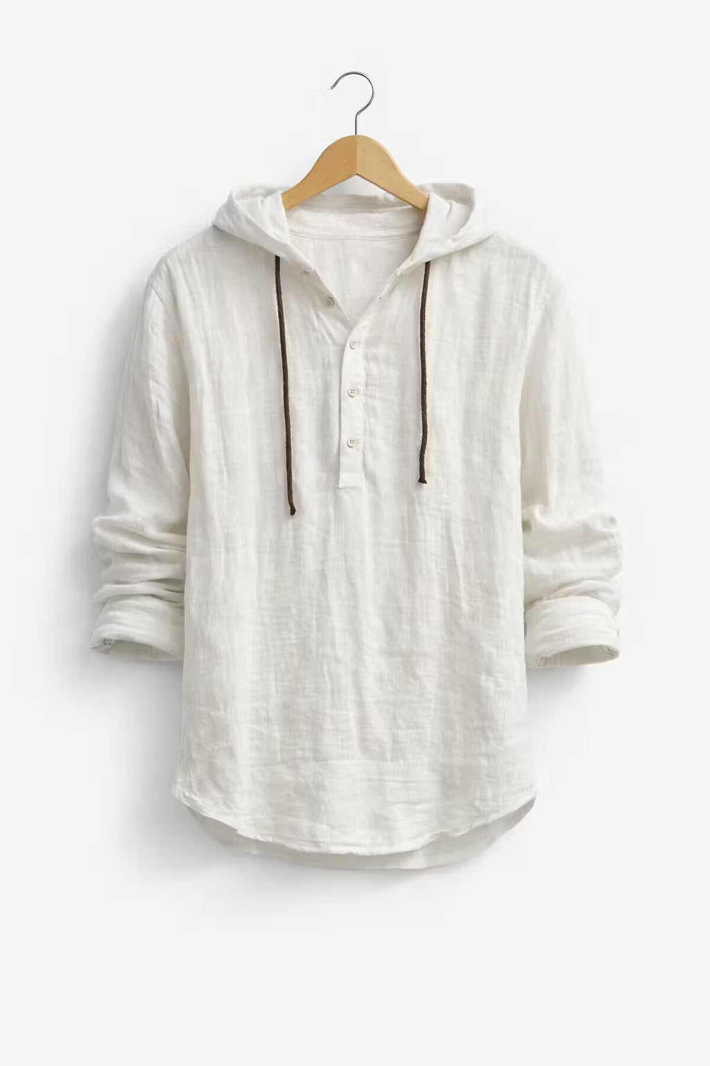 Hooded Henley Shirt