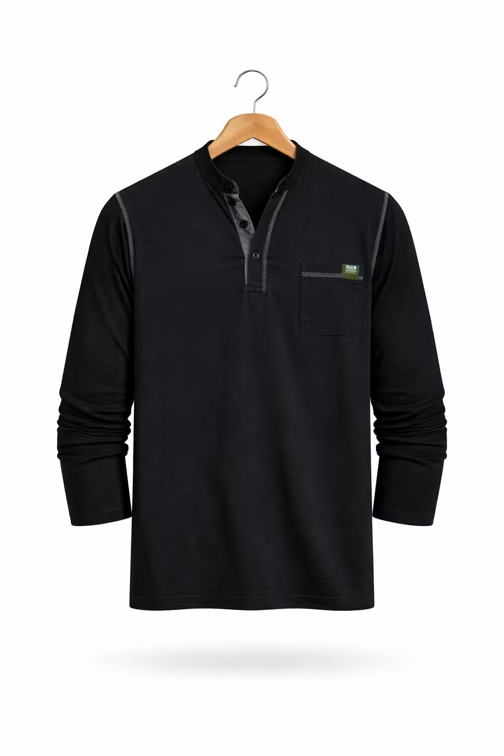 Men's Long Sleeve Color Matching Shirt