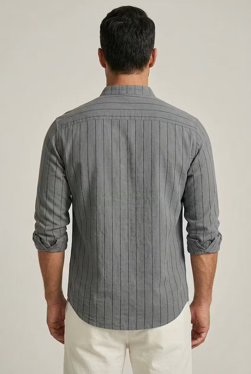 Stripe Grandad Shirt