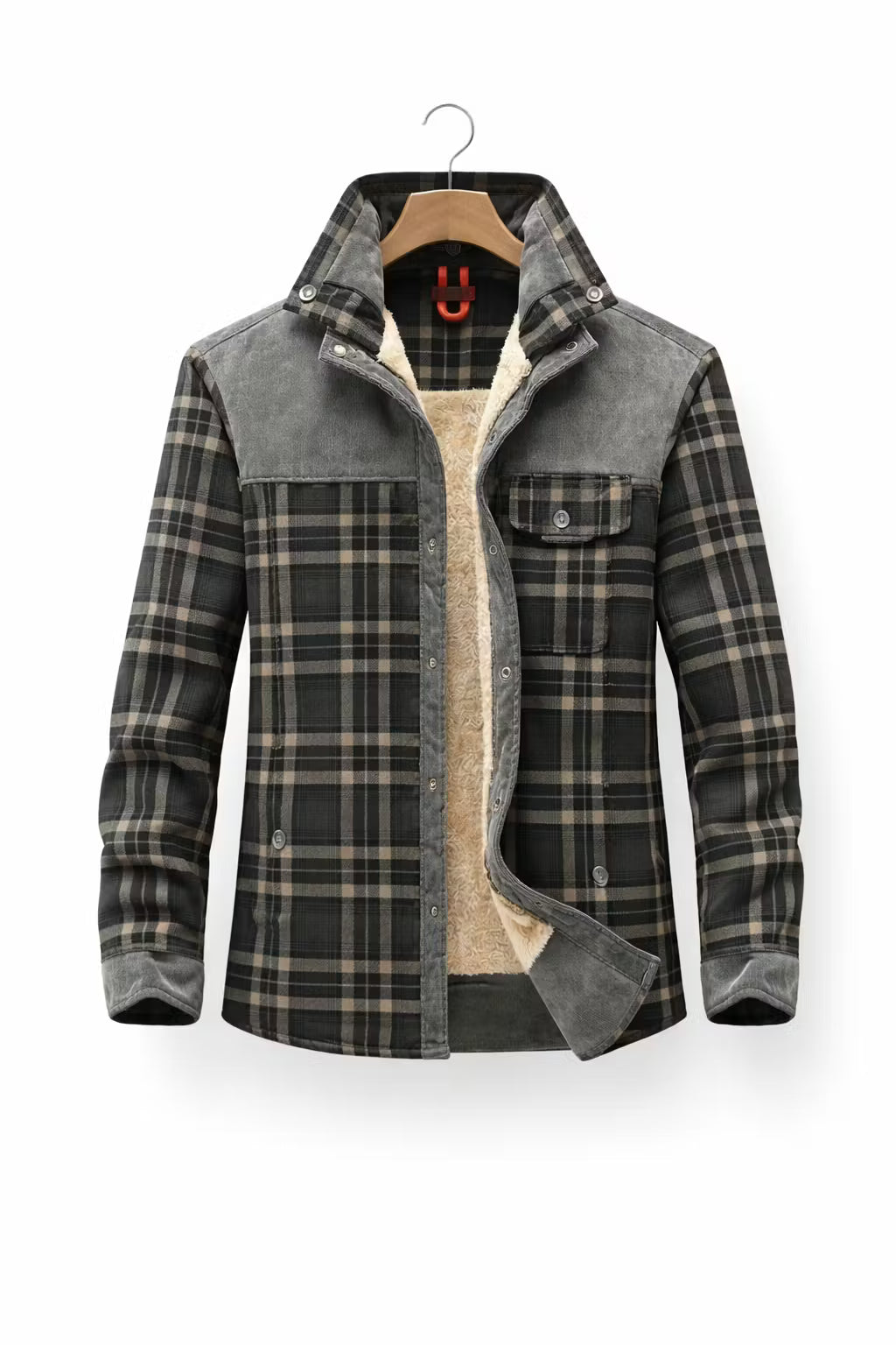 Men’s Plaid Button Jacket