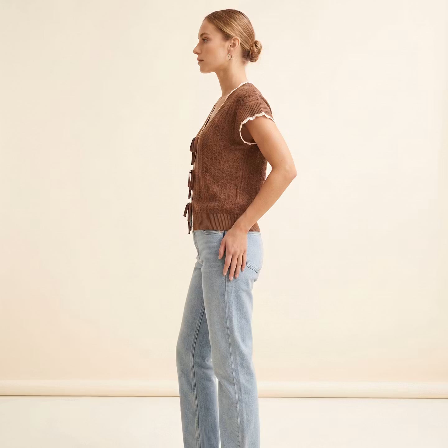 Noelle Tie Knit Top
