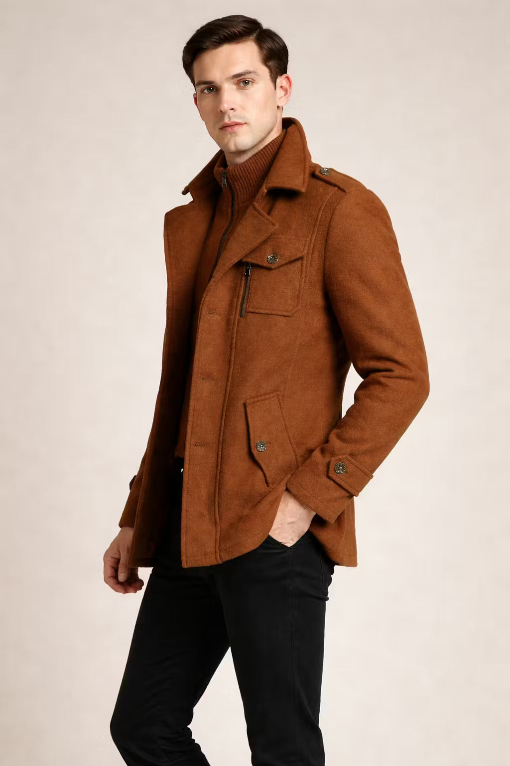 Men’s Structured Mid-Length Coat