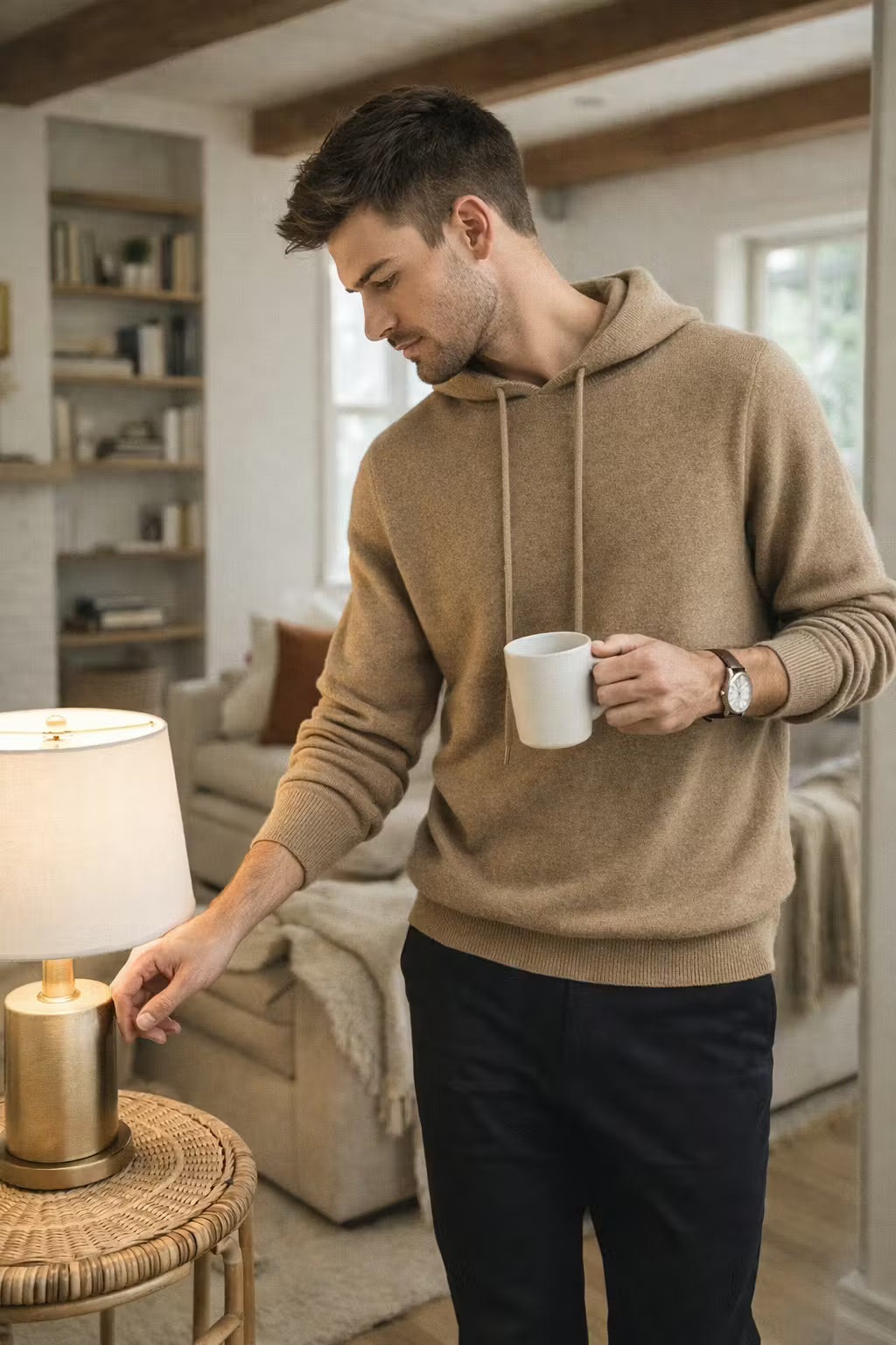 Knit Hooded Sweater