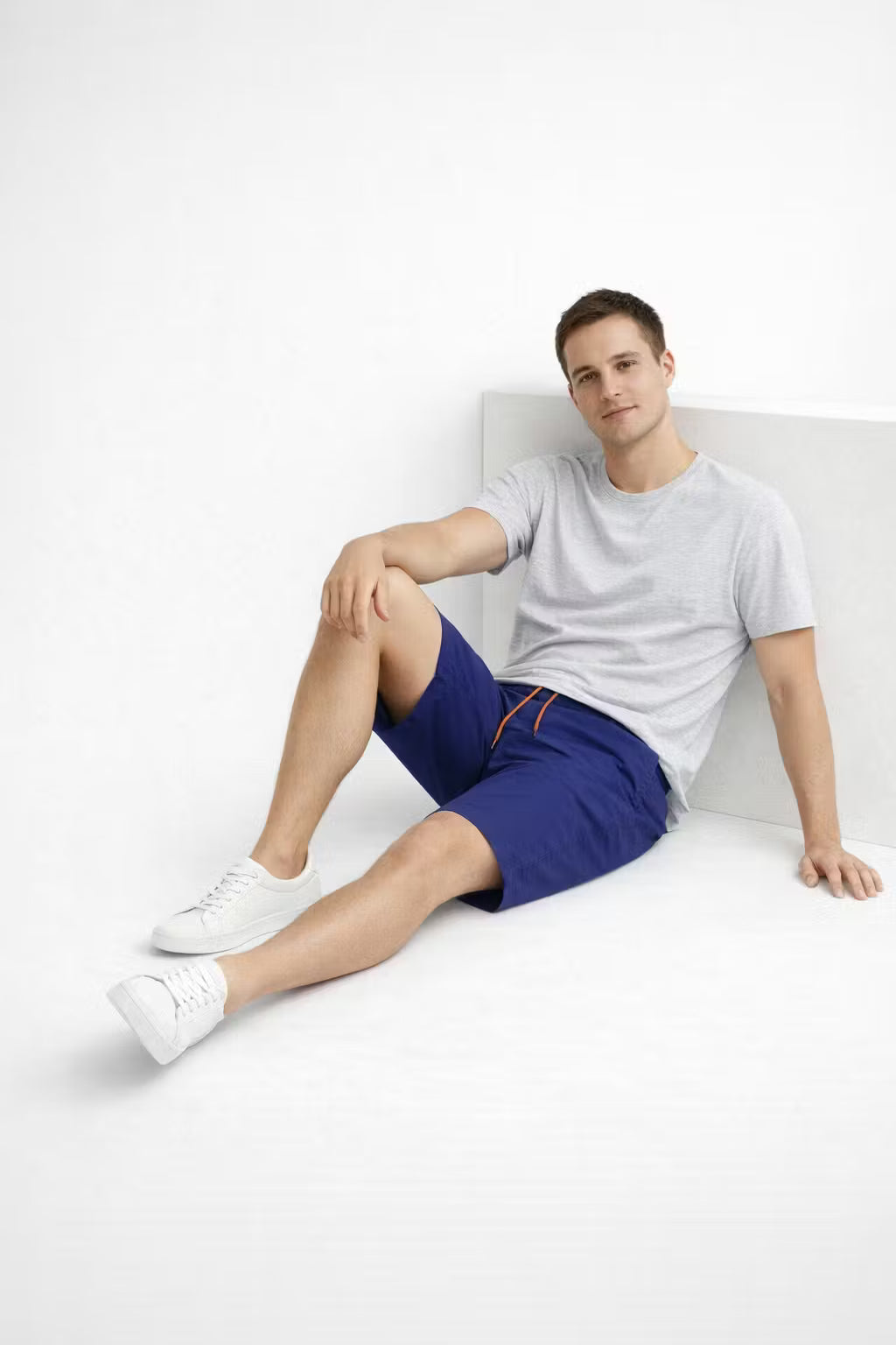 Elastic Drawstring Nylon Shorts