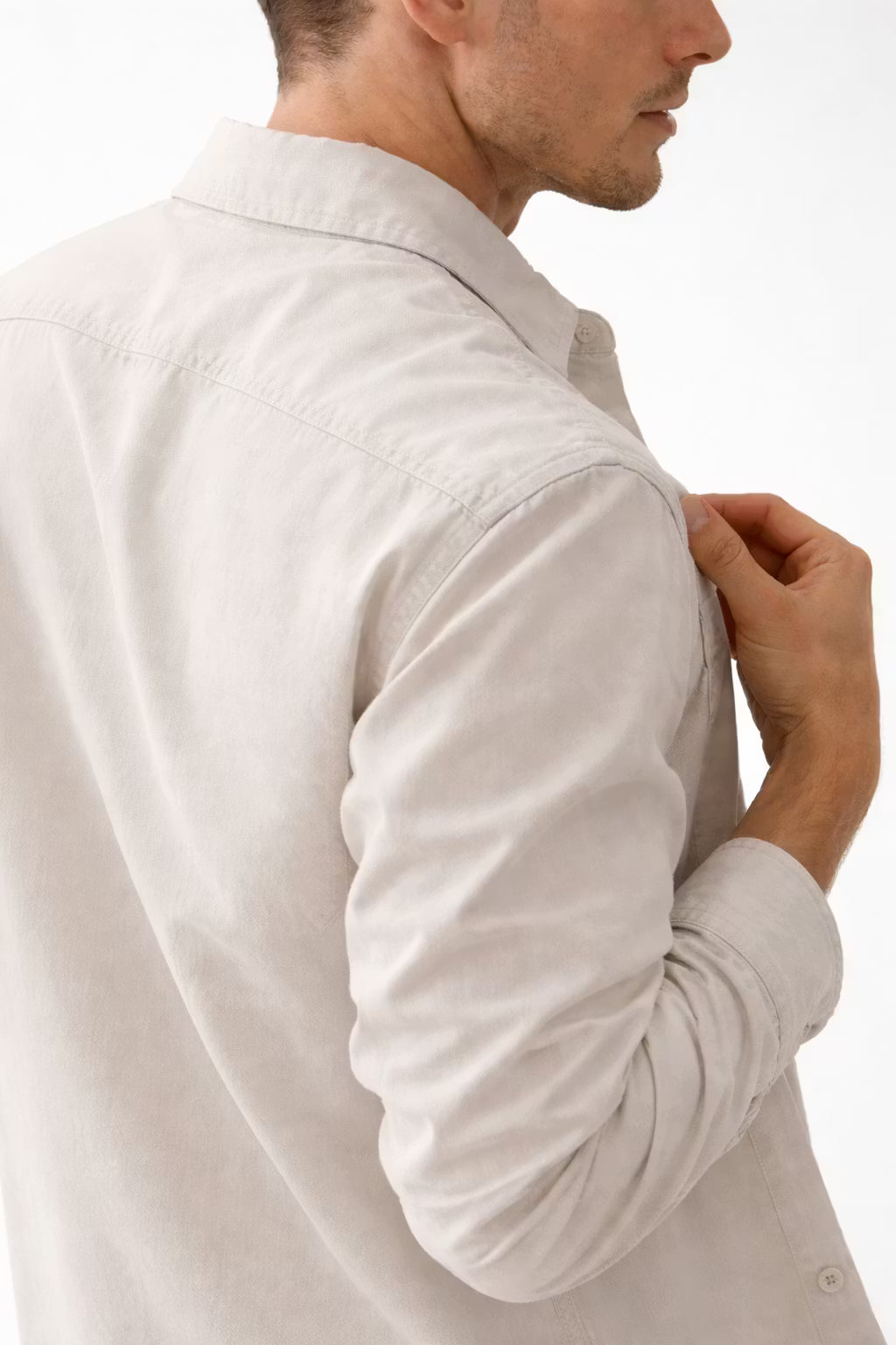 The RidgeWeave Chambray Overshirt