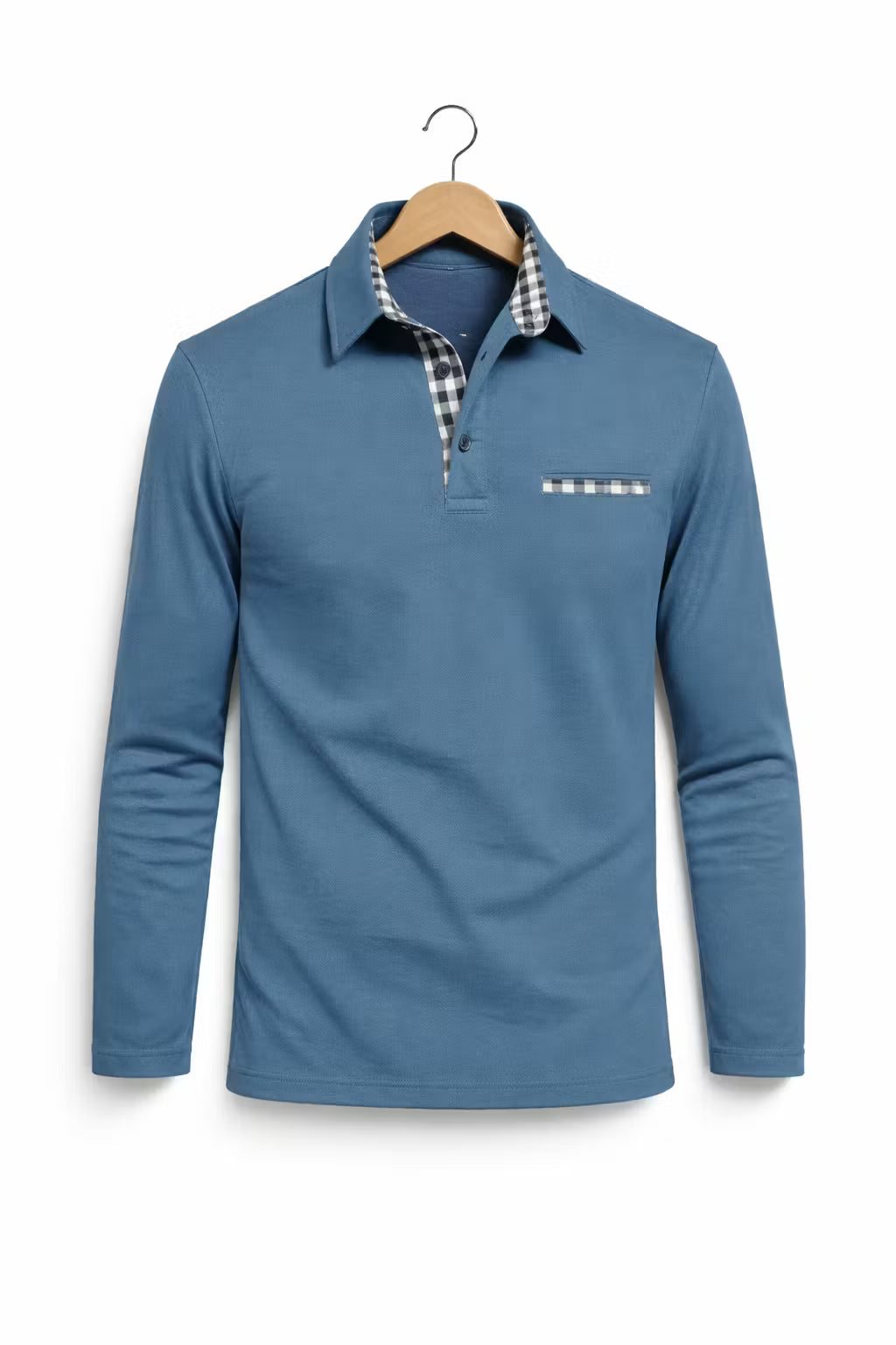 Monroe Plaid Trim Polo Shirt