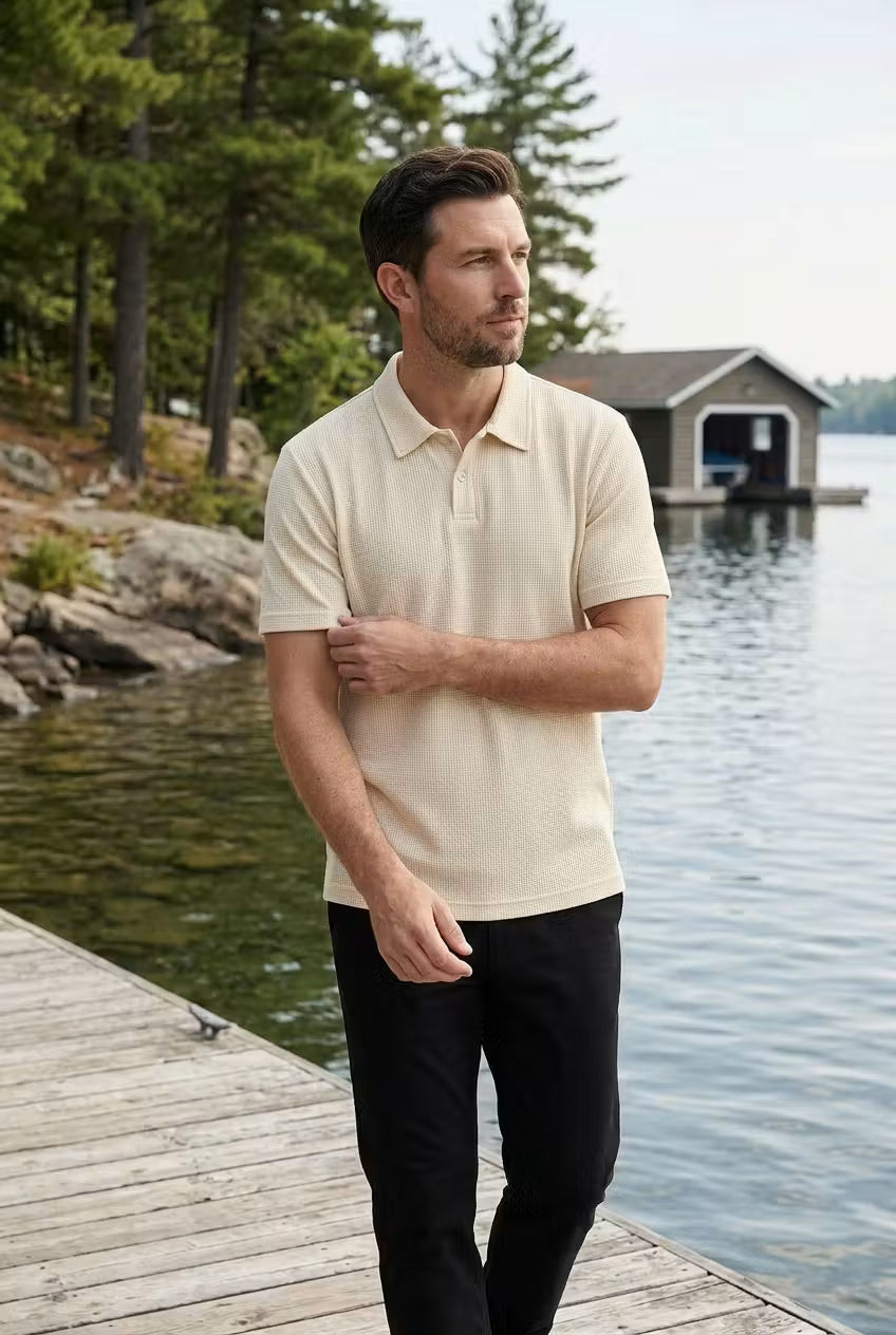 Seabrook Waffle Knit Polo