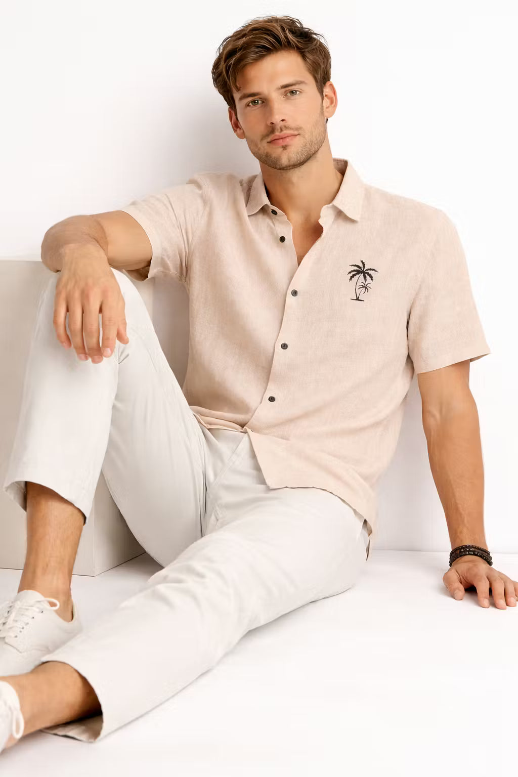Palma Coastal Embroidered Woven Shirt