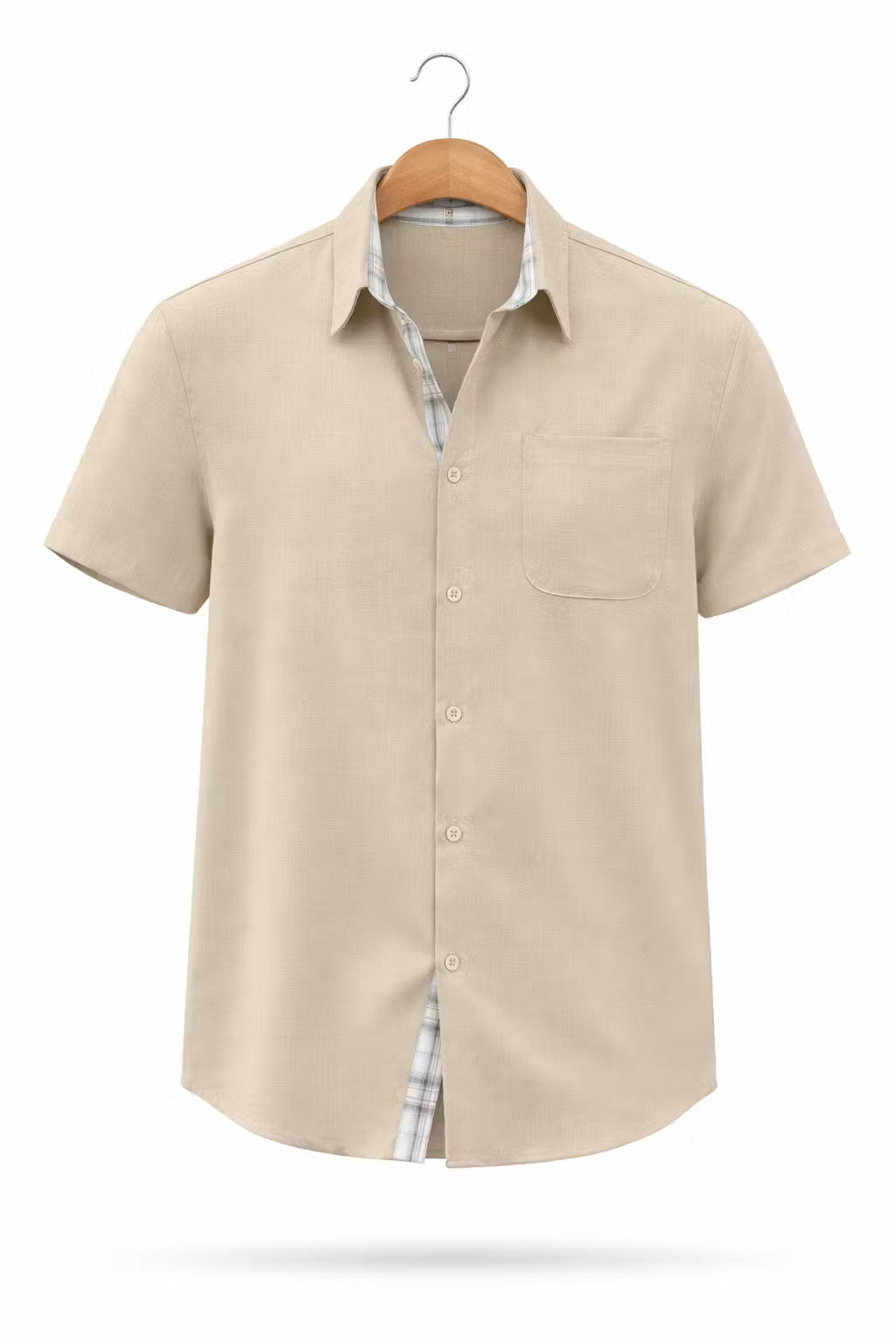 Textured Short Sleeve Button Shirt