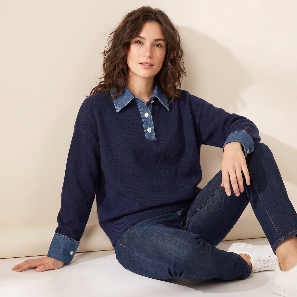 Celeste pullover met prinsessenmouwen