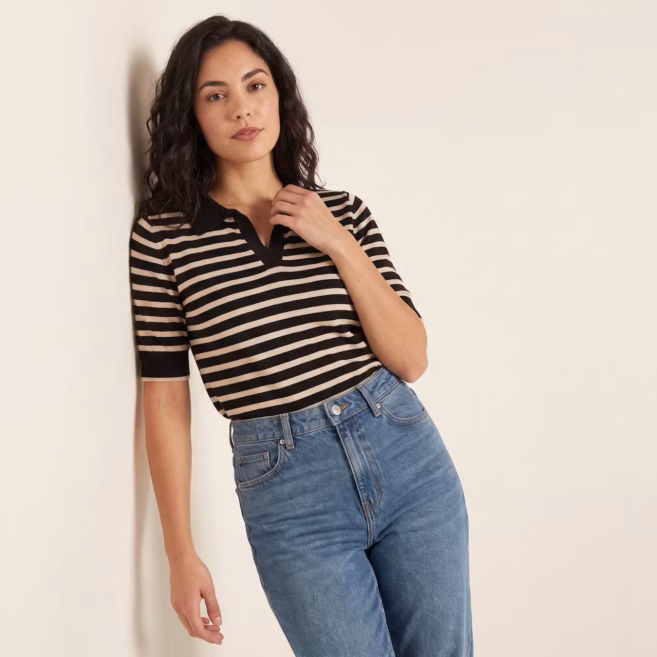 Lotte Gestreepte Polotop
