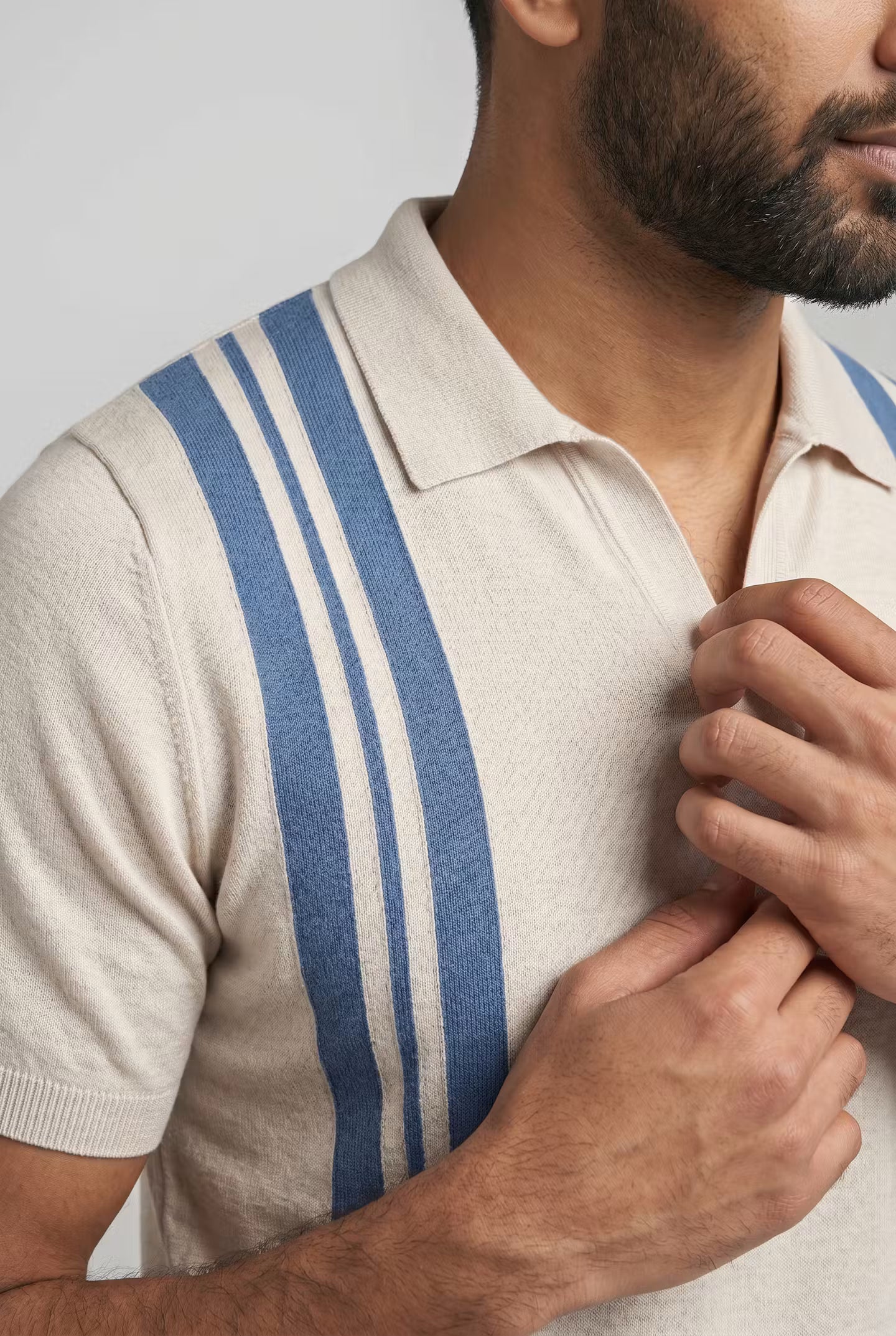 Ainsley Stripe Knit Polo
