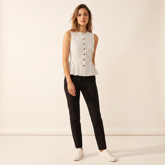 Zara mouwloze top met knopen