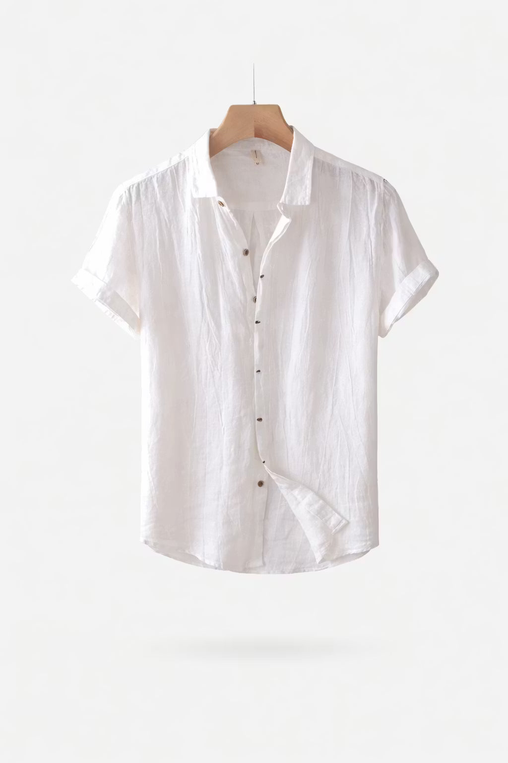 Men’s Linen Home Button Shirt