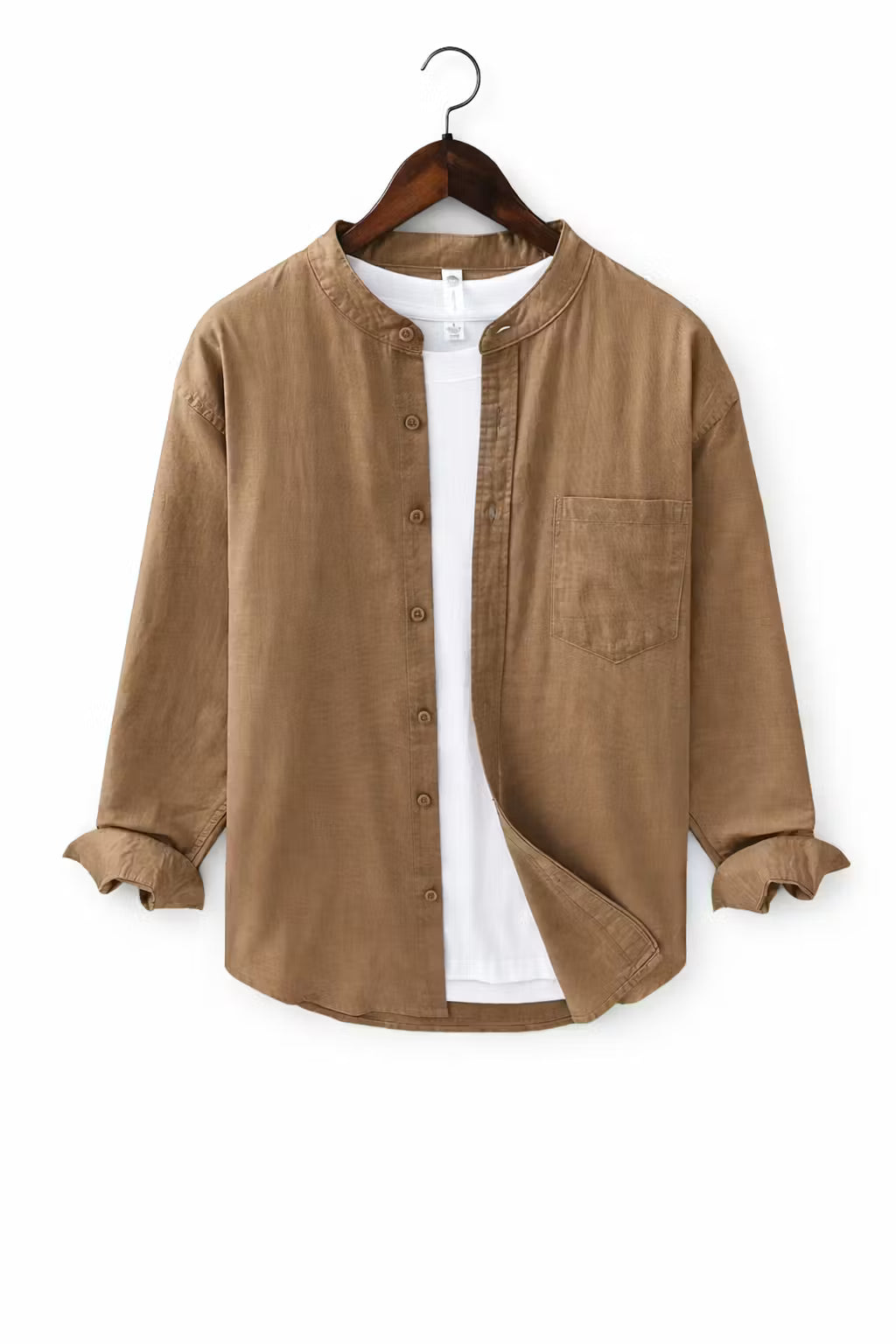 Men’s Linen Home Long Sleeve Button Shirt