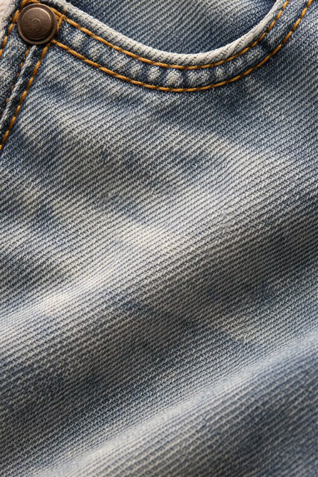 Washed Wide-Leg Fade Denim Pant