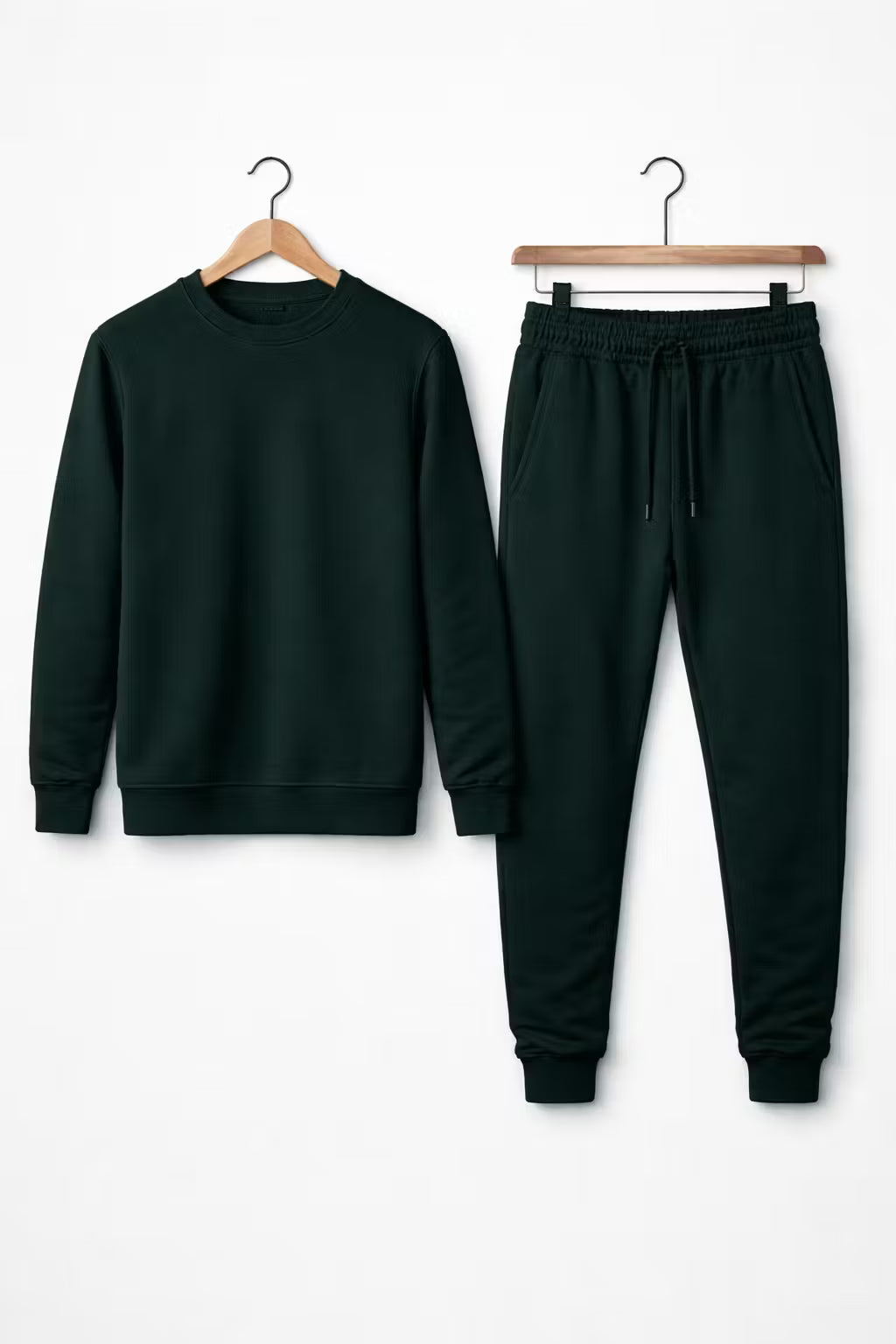 Structured Knit Crewneck and Jogger Trousers Set