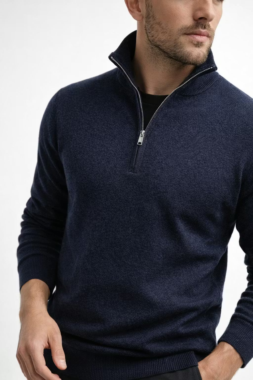 Men's Knitwear Top Half Zipper