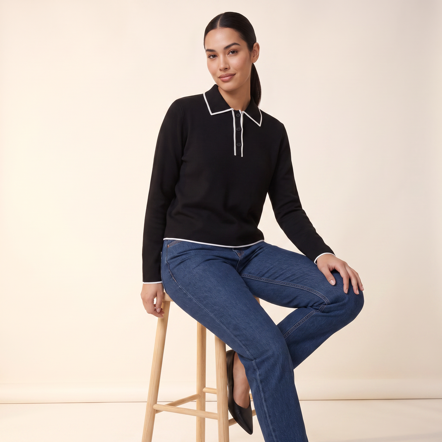 Eris polotop met contrasterende bies