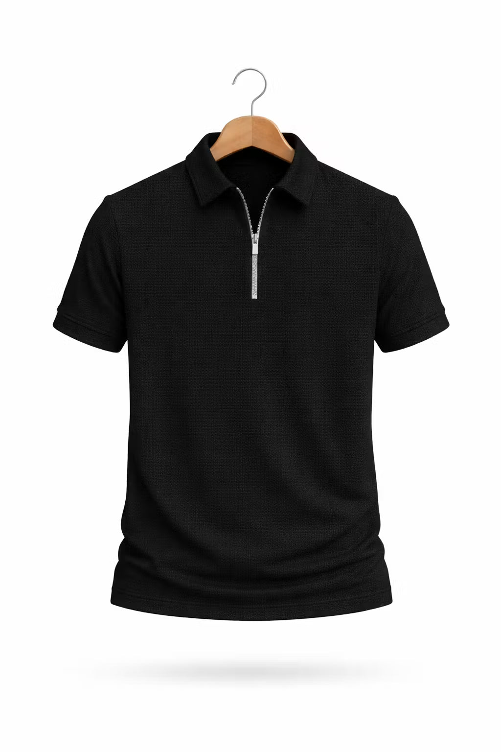 Easton Textured Zip Polo
