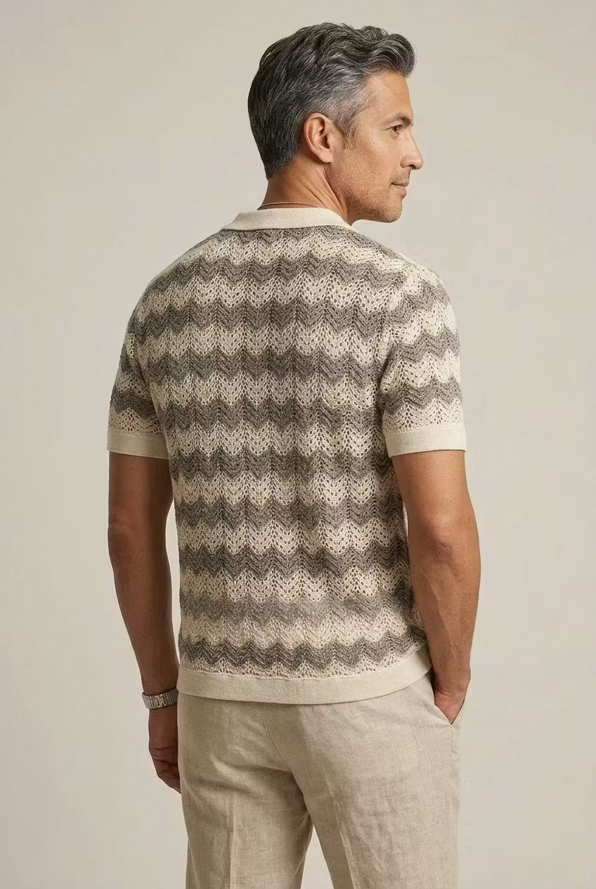The Belmont Wave Knit Polo
