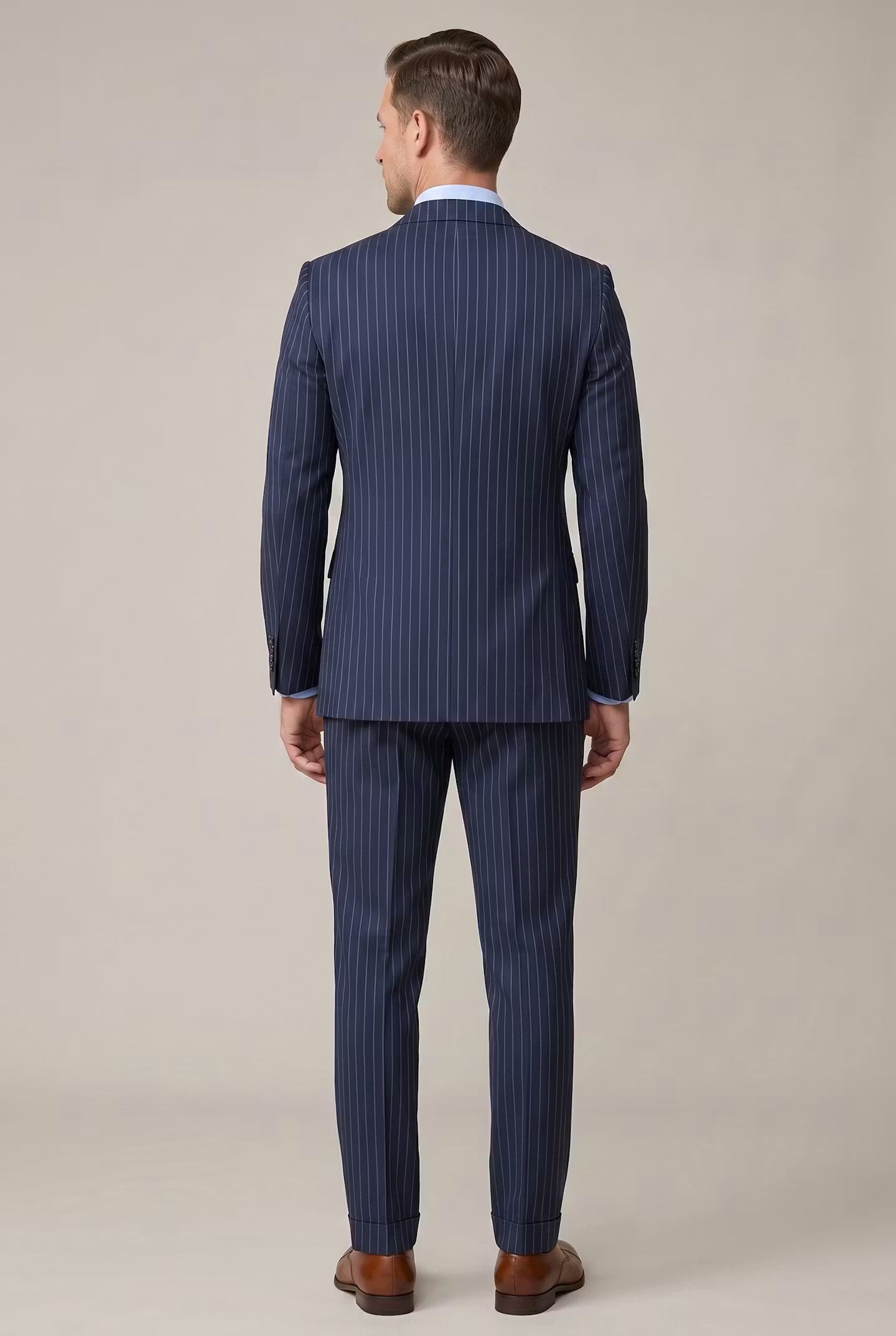 Sterling Pinstripe Three-Piece Suit