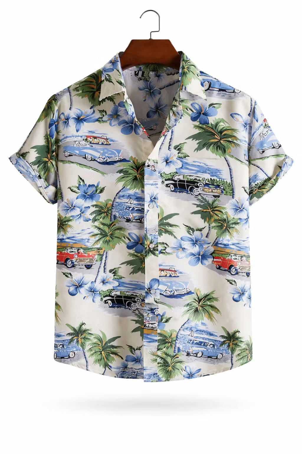 Palm Print Resort Shirt