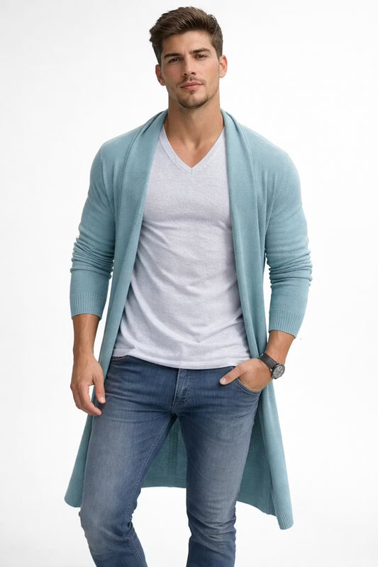 Fashion Personality Men's Loose Long Woolen Coat