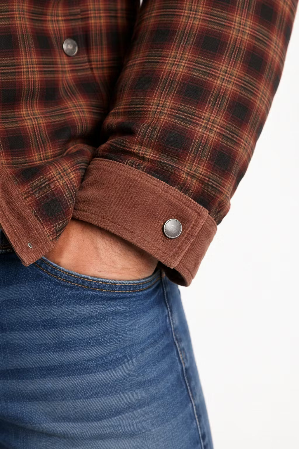 Men’s Plaid Button Jacket
