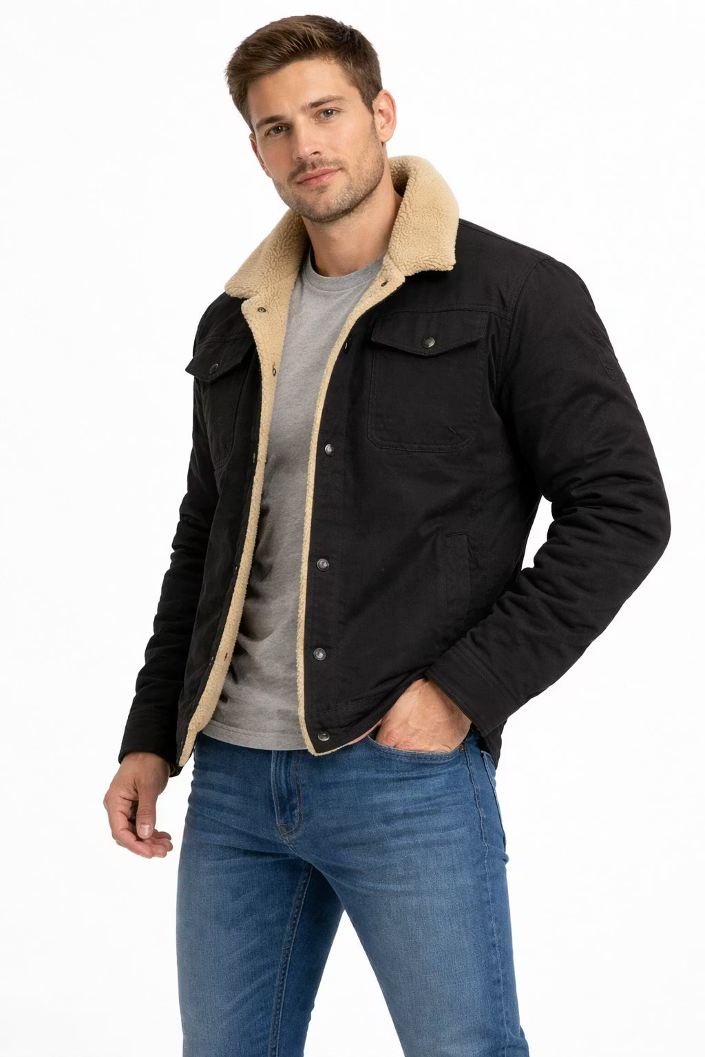 Men’s Sherpa Collar Jacket