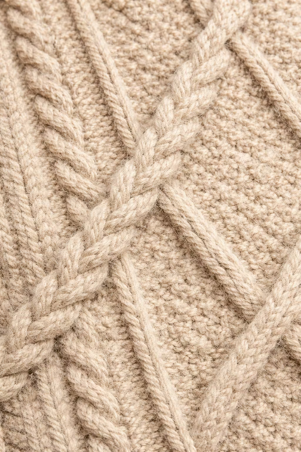 Cable Knit Button Front Cardigan Sweater