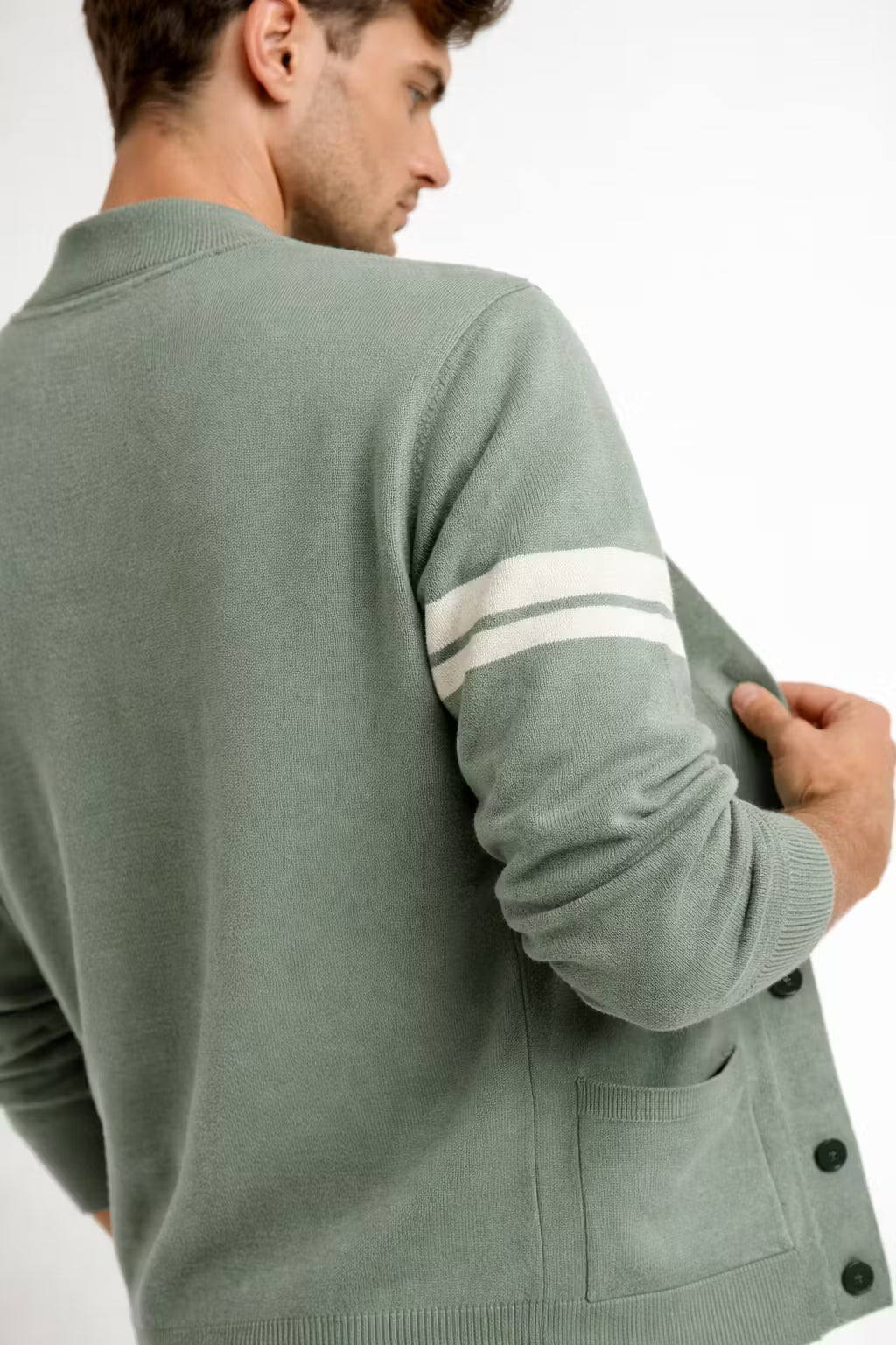 Open Knit Button Front Cardigan Sweater