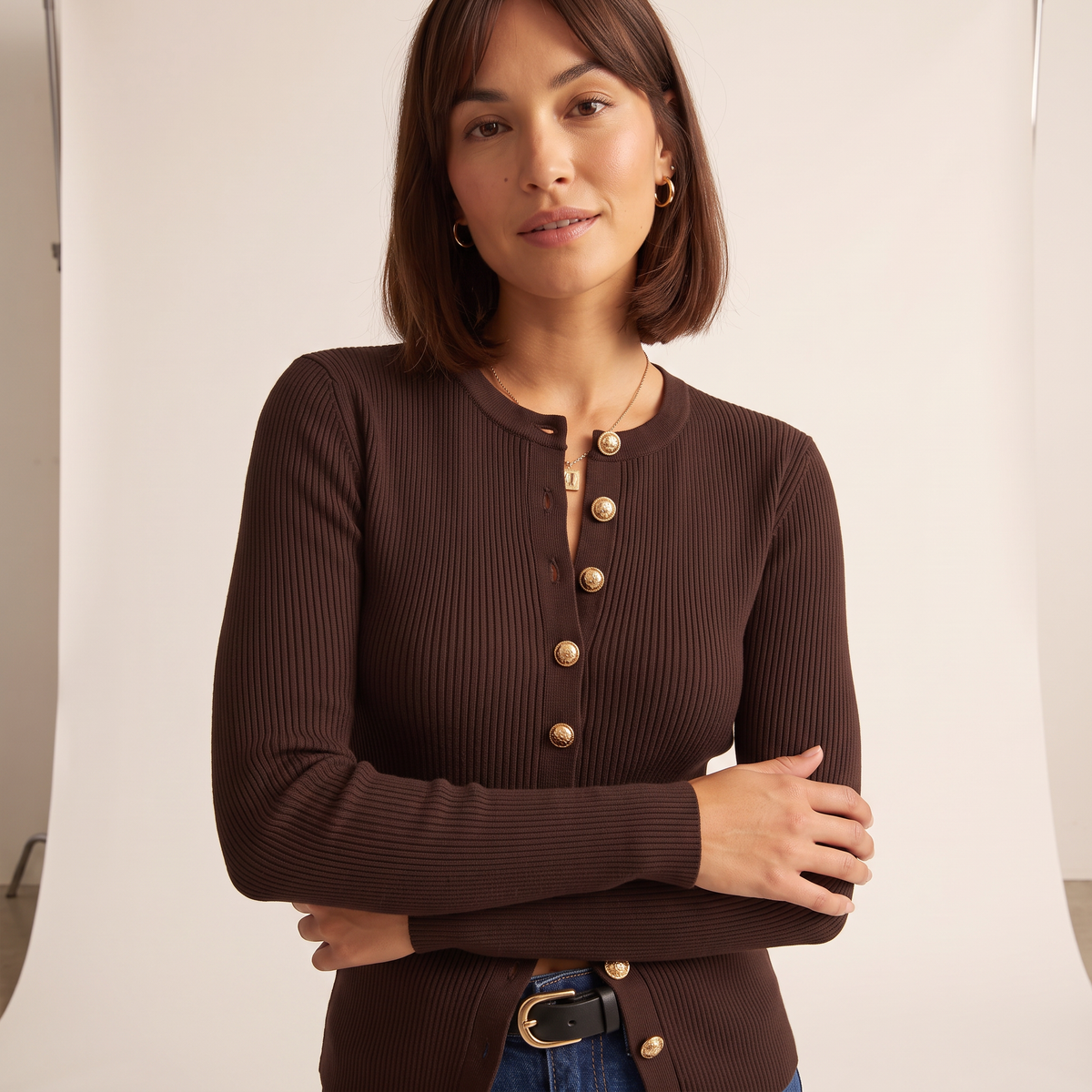 Cove donkerbruin vest