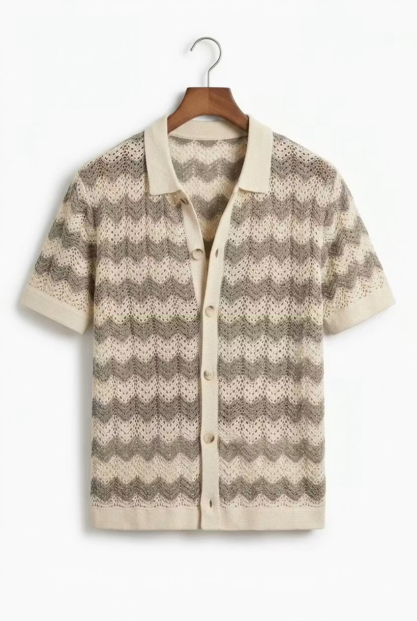 The Belmont Wave Knit Polo