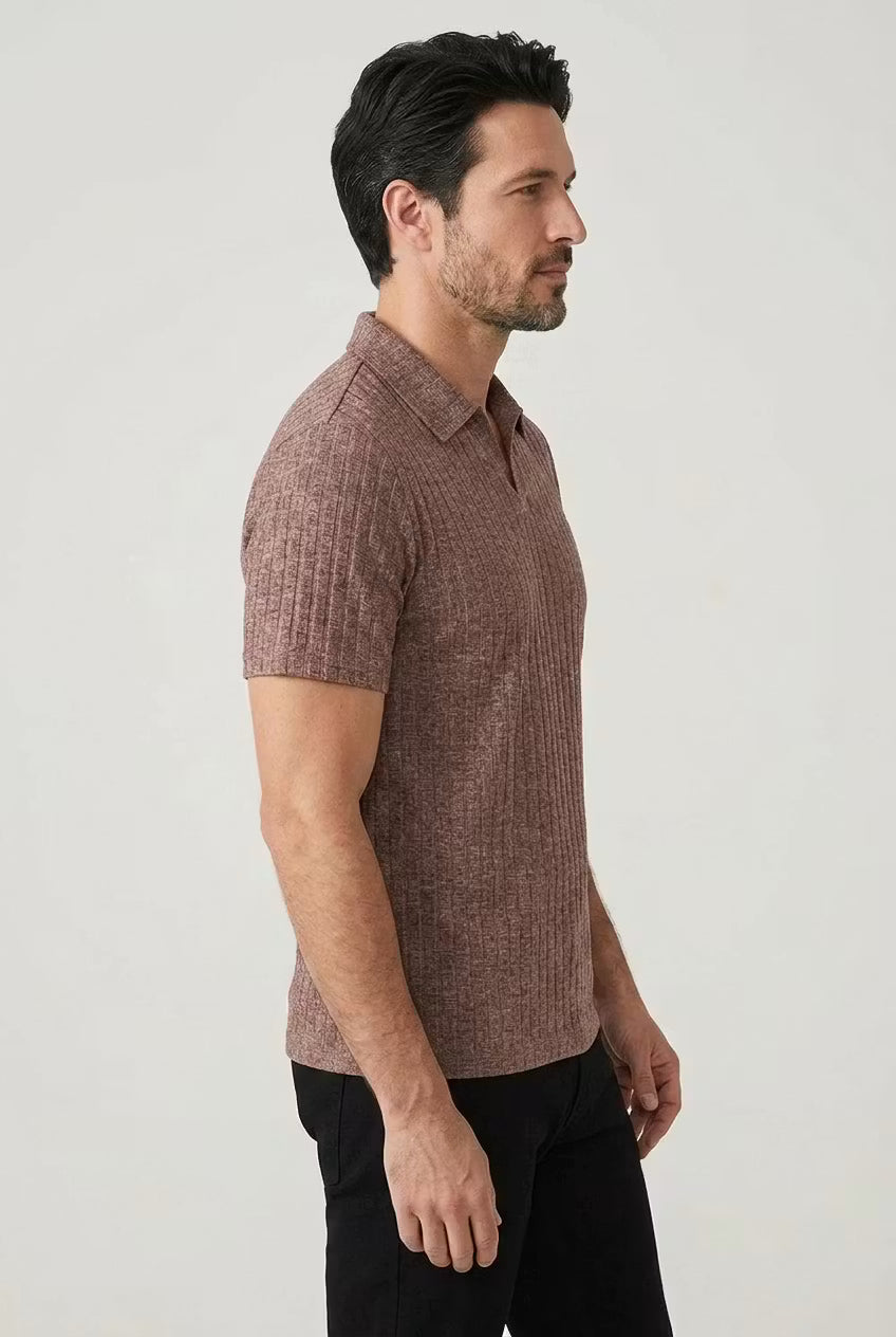 Getextureerde gebreide polo Cosme