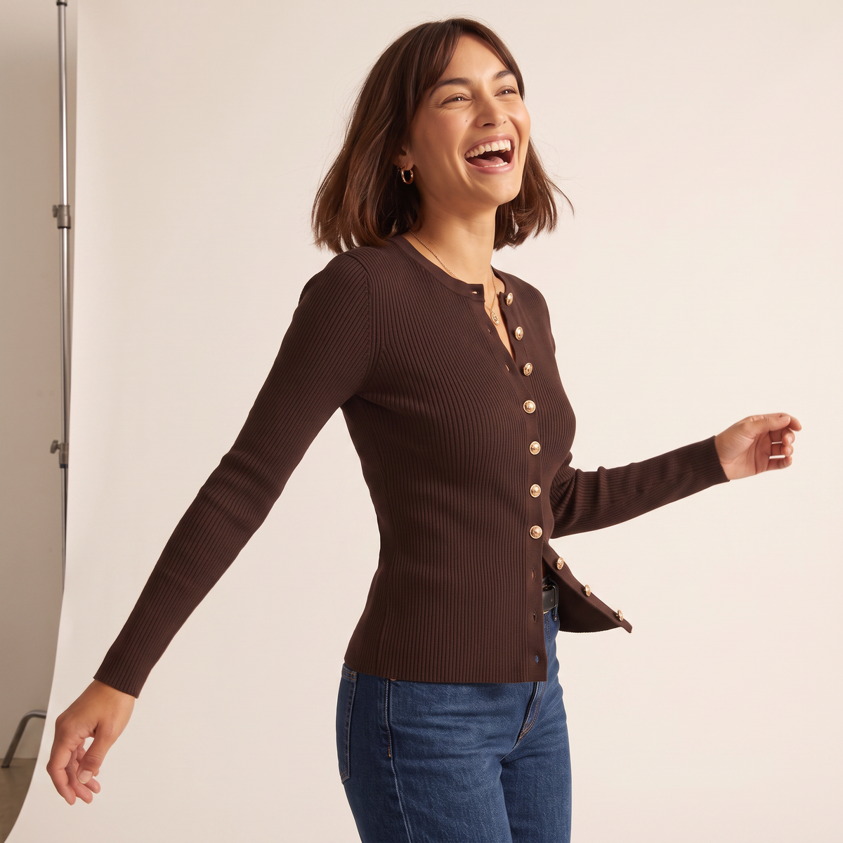 Cove donkerbruin vest