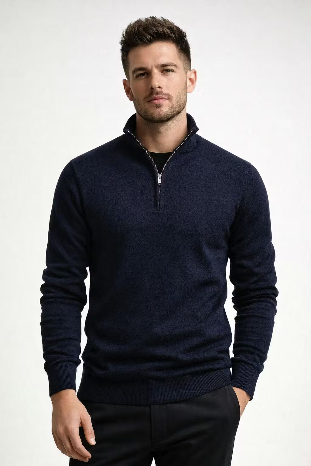 Men's Knitwear Top Half Zipper