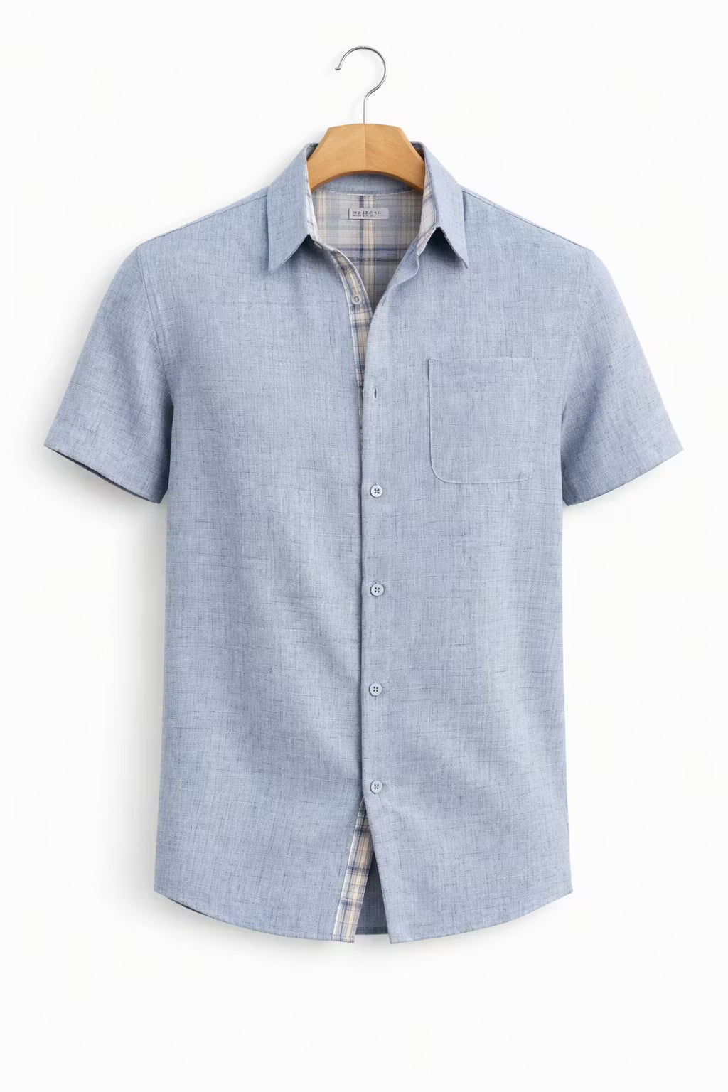 Textured Short Sleeve Button Shirt