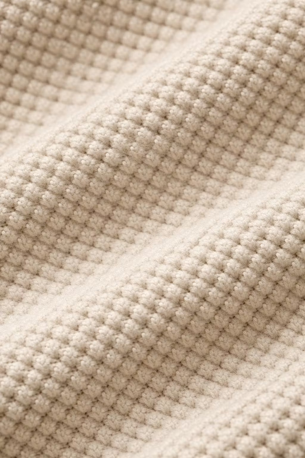 Textured Waffle Knit Johnny Collar Polo Sweater