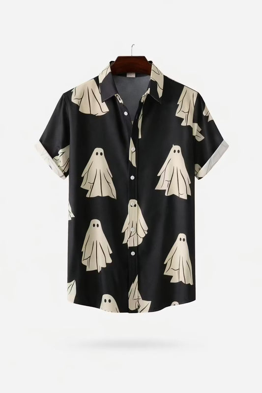 Ghost print overhemd