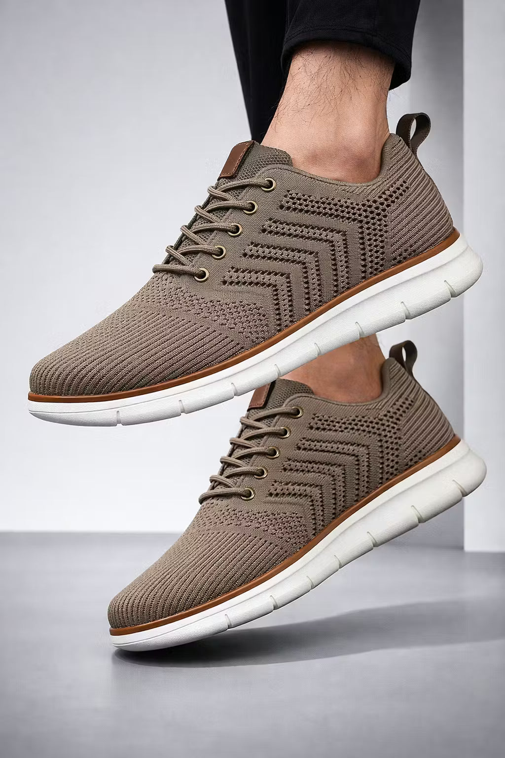 KnitFlow Lace-Up Everyday Sneakers