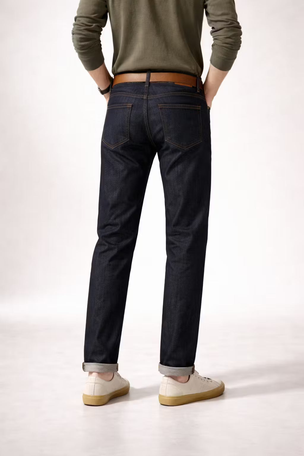 Raw Indigo Slim Straight Denim Pant