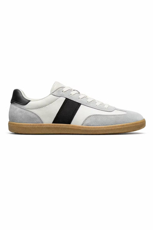 Contrast gestreepte retro sneakers