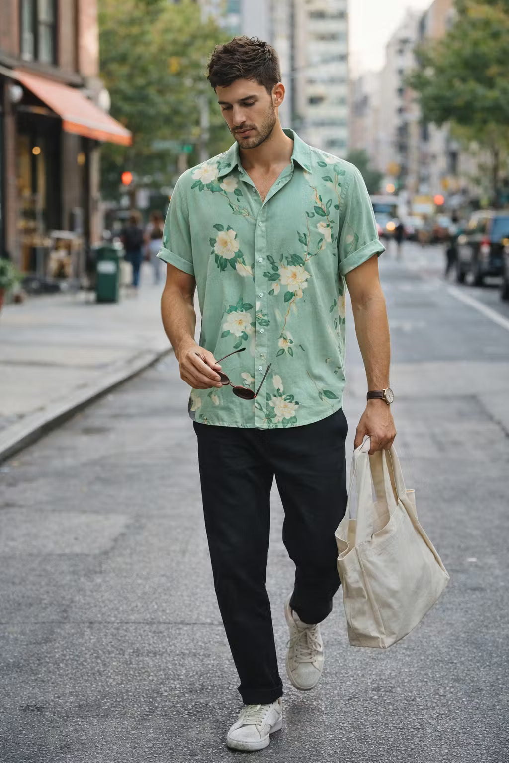 Floral Short Sleeve Button Shirt