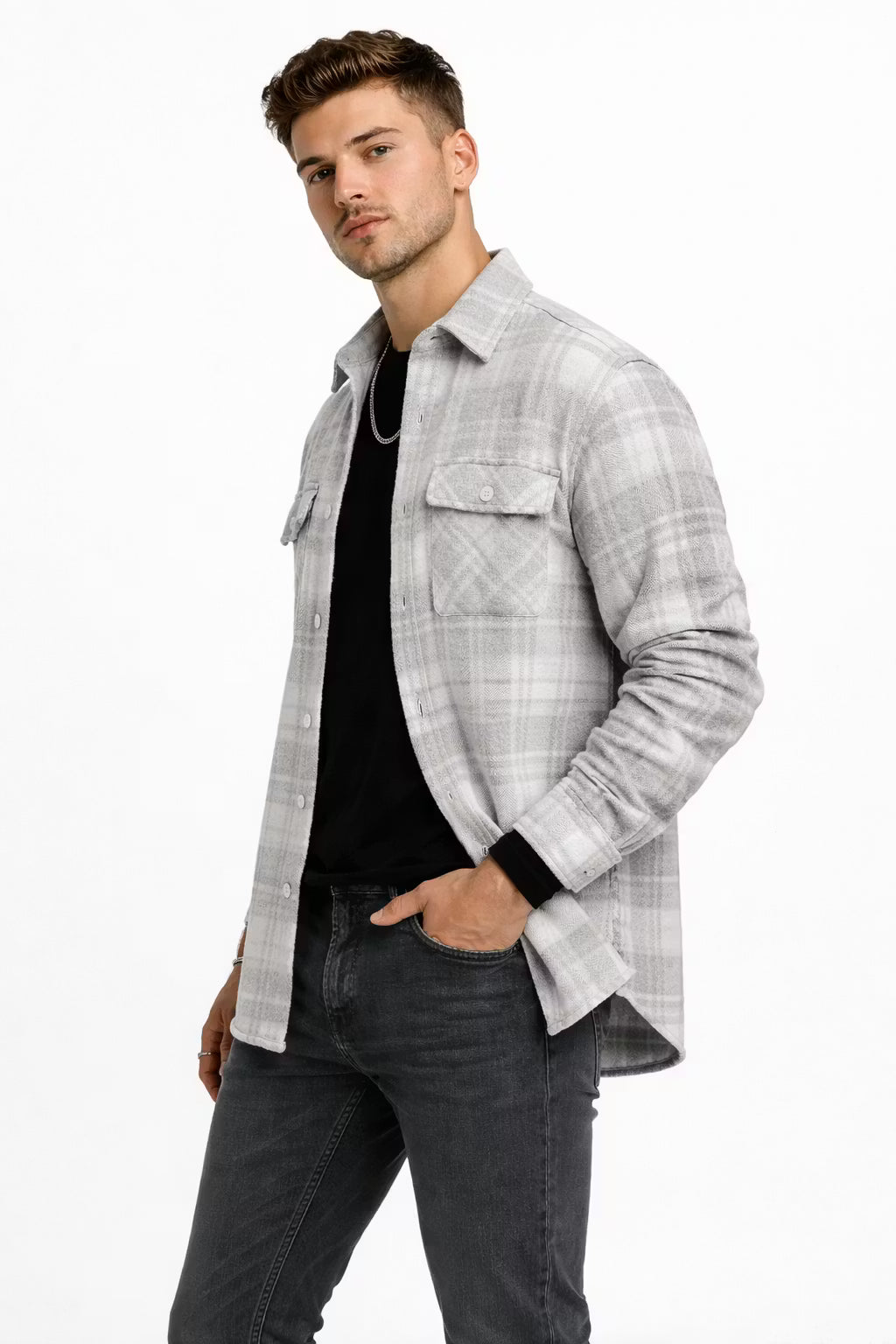 Northline Plaid Overshirt Jacket