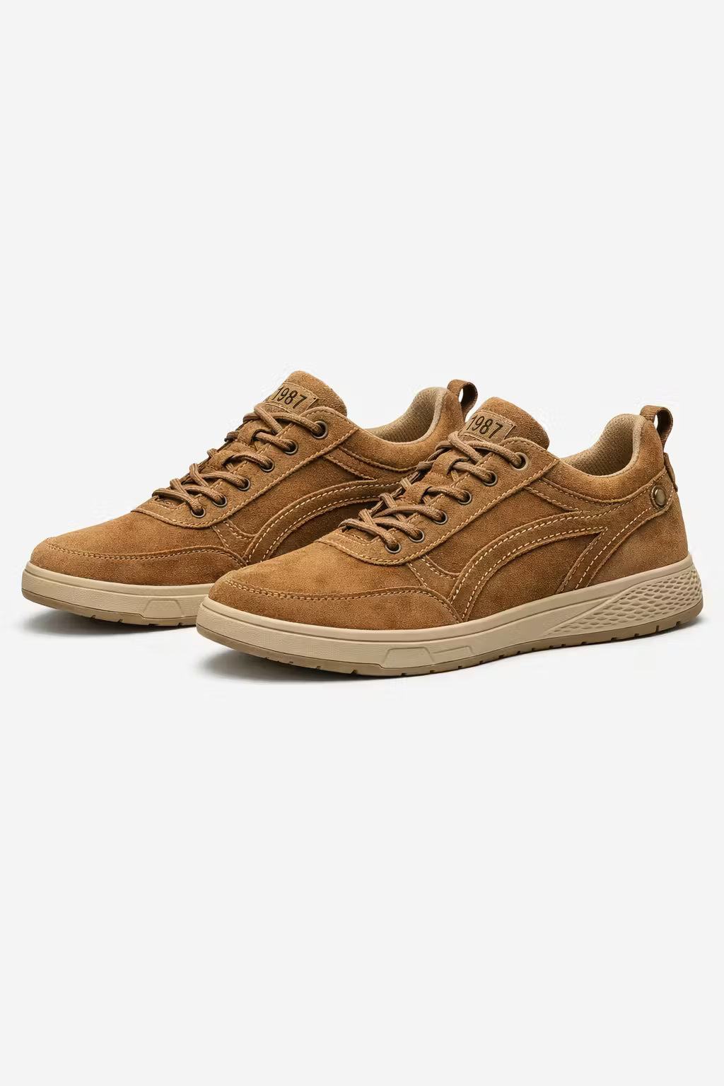 Heritage Suede Panel Lace-Up Sneakers
