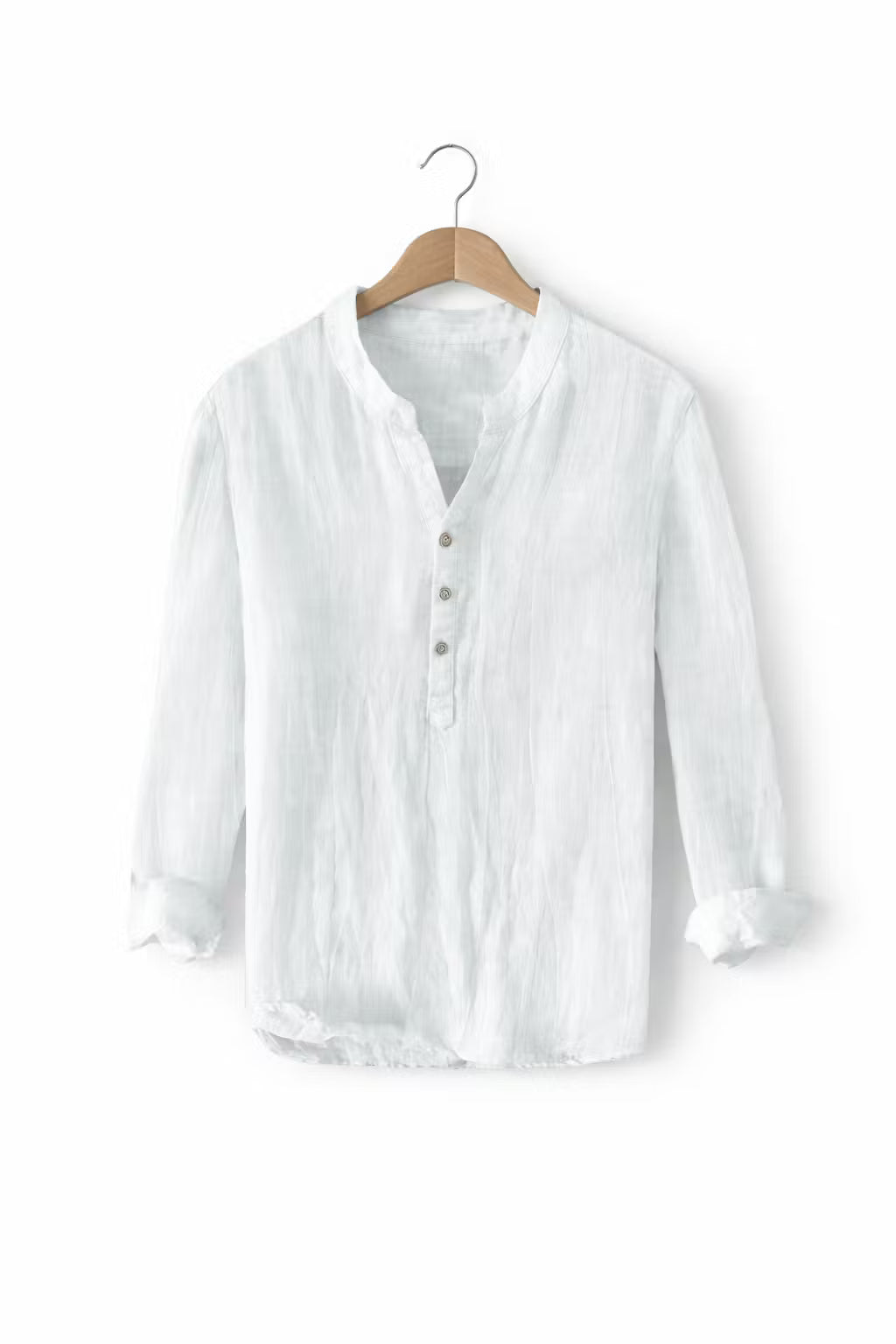 Men’s Linen Home Lounge Henley Shirt