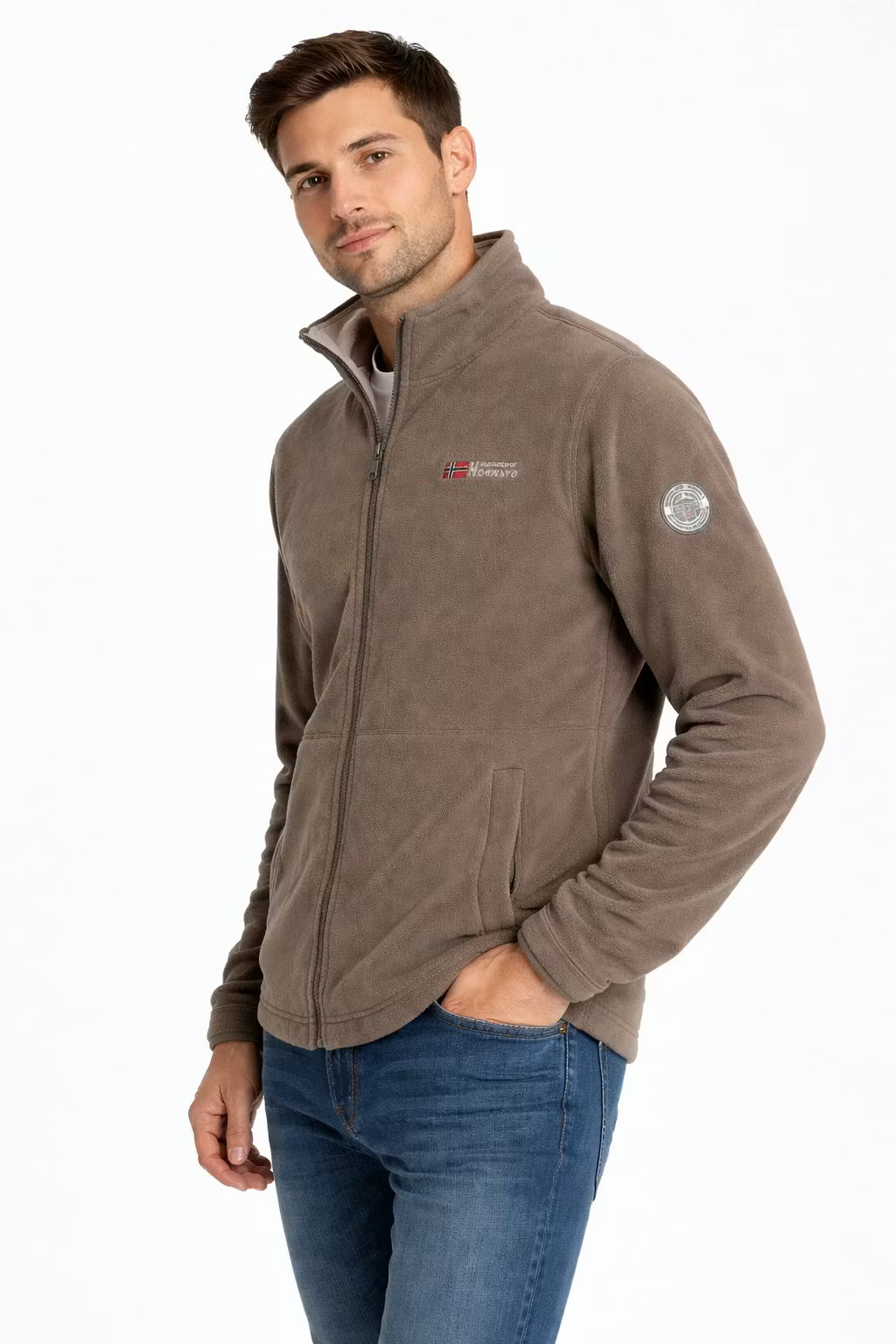 Men’s Fleece Jacket With Zip Front